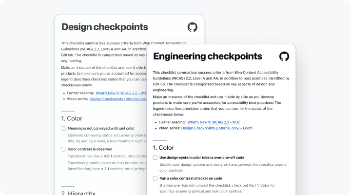 Design Checkpoints and Engineering Checkpoints lists overlapping one another.