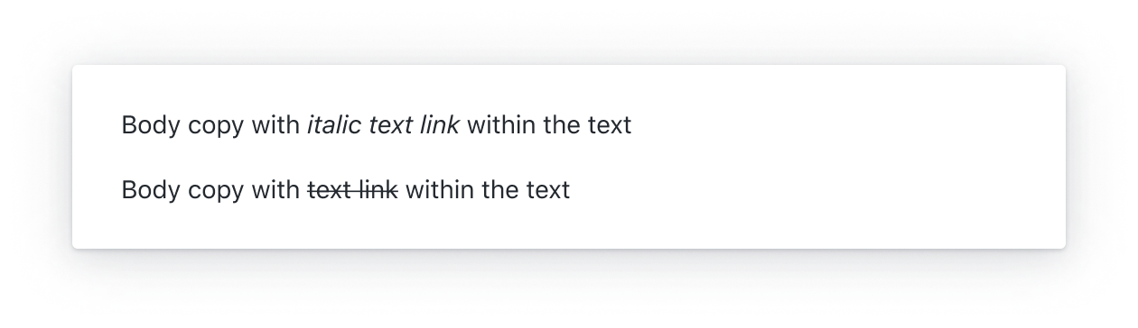 Links using other text styles to demaracte it